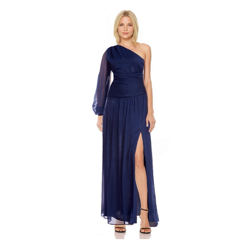 Alice Long Sleeve One Shoulder Gown